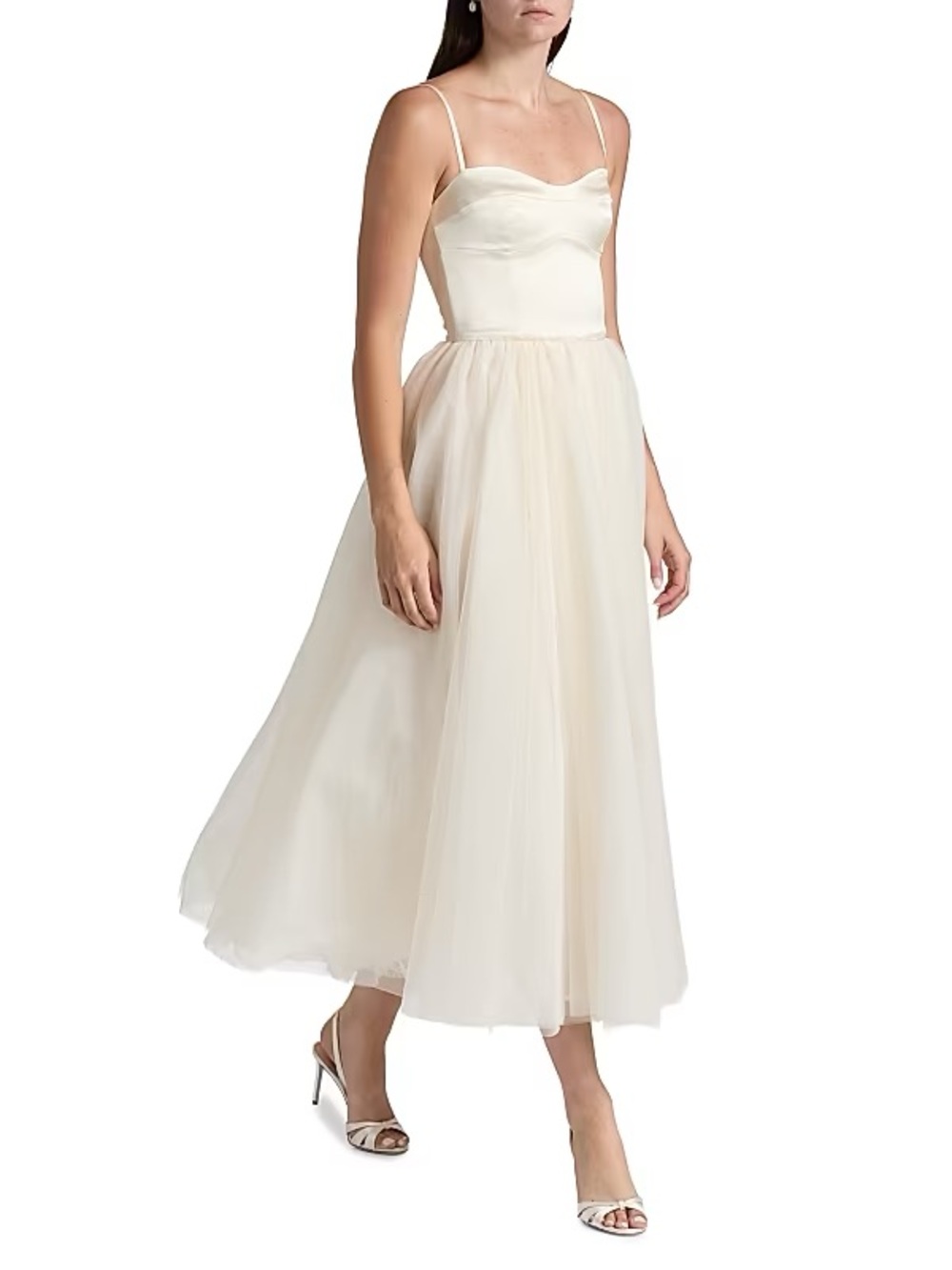 Reformation Strapless Ivory Tulle Gown - Picture 3 of 5